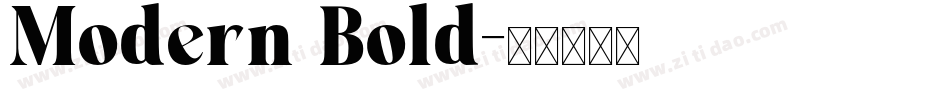 Modern Bold字体转换